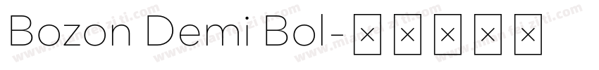 Bozon Demi Bol字体转换